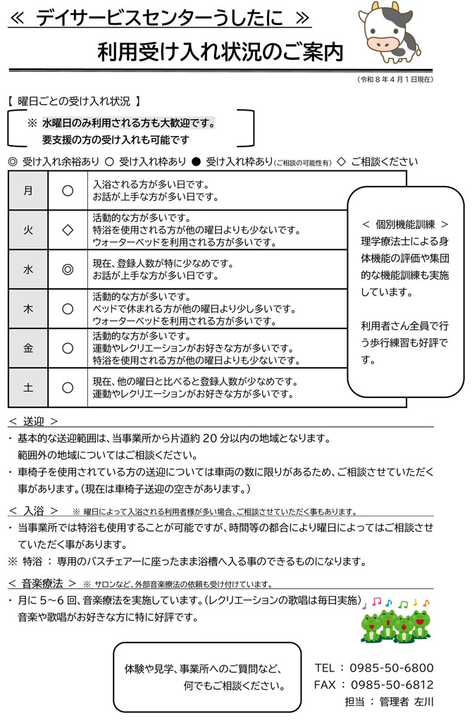 ���p�󂯓���󋵂̂��ē�